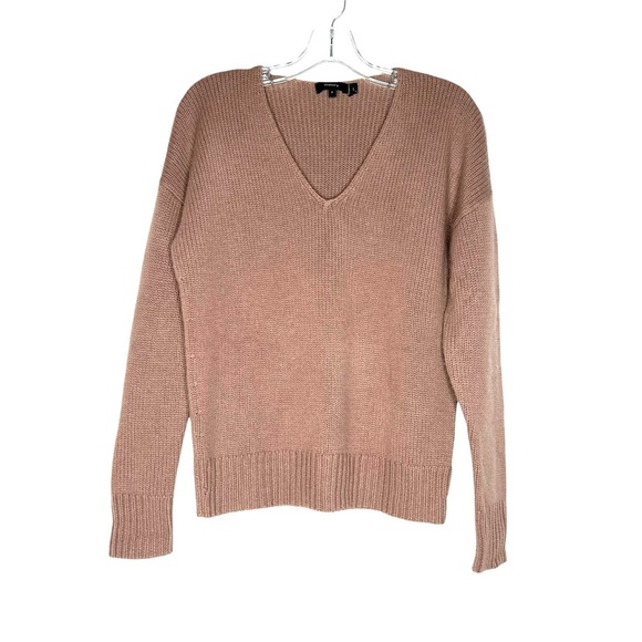 Theory Pink Cashmere Relaxed Fit V-Neck Sweater size XS - Picture 2 of 5